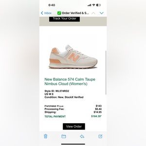 New Balance 574 Nimbus Cloud Calm Taupe Size 8 US Women’s